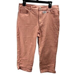 GLORIA VANDERBILT Women Size 12P CAPRI CLASSIC RISE JEAN, Color Orange